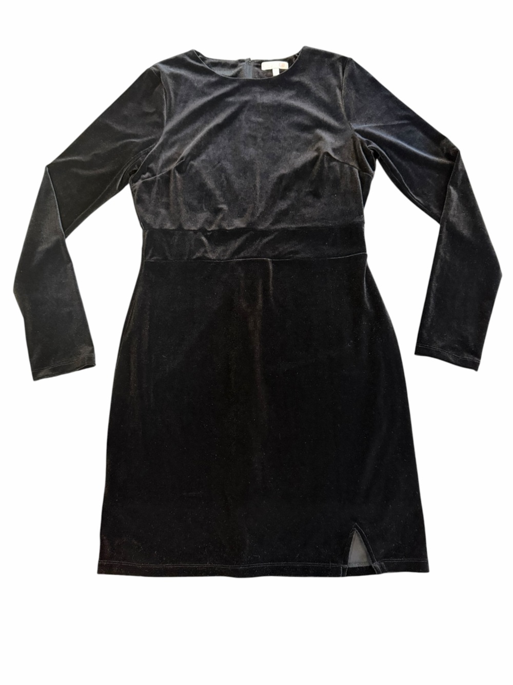 GB (Gianni Bini) Black Velvet Long Sleeve Dress XL Runs Small